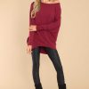 Clothing Red Dress Casual Tops | Take The Long Road Wine Top Red