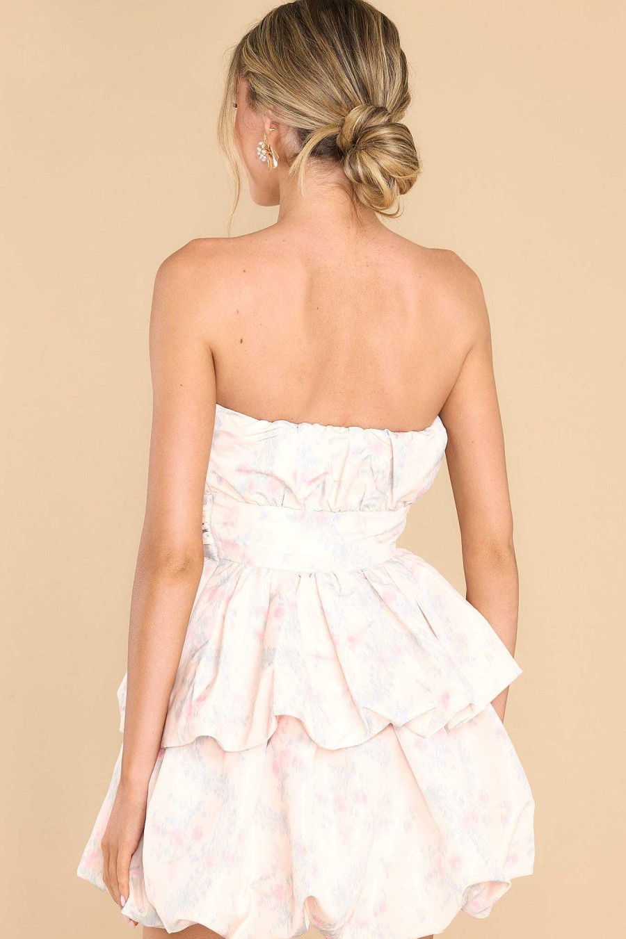 Clothing LoveShackFancy Mini Dresses | Gallant Mini Dress Peach Promise