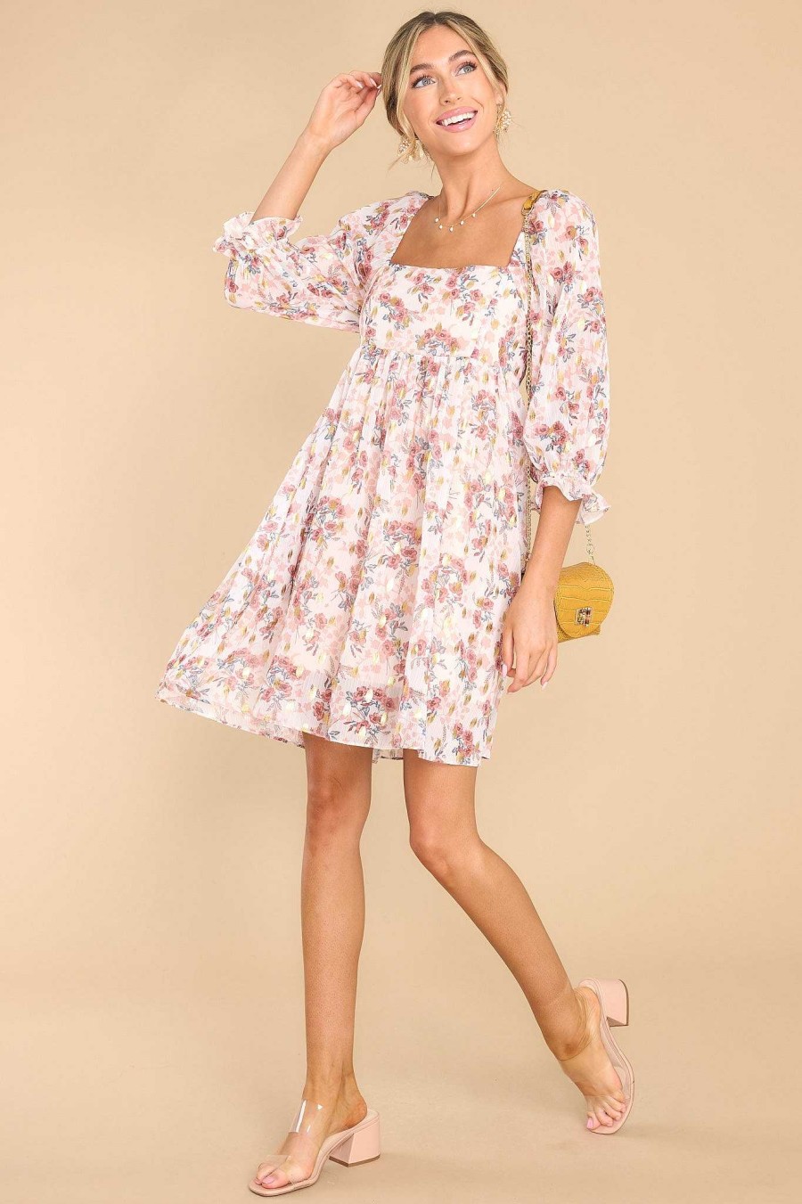 Clothing Red Dress Mini Dresses | Petal Princess Floral Dress Pink