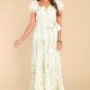 Clothing Aura Maxi Dresses | To New Hellos Print Maxi Dress Green