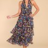Clothing Meet Me In Santorini Midi Dresses | Lulua Multi Floral Maxi Dress Black