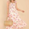 Clothing Red Dress Maxi Dresses | Give It A Go Floral Print Maxi Dress Ivory