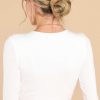 Clothing Red Dress Casual Tops | Center Of Attention Bodysuit White