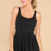 Clothing Z Supply Mini Dresses | Hot Shot Romper Dress Black