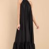 Clothing Aura Maxi Dresses | Talk About Beauty Maxi Dress Black