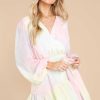 Clothing Aura Mini Dresses | Eye For Detail Multi Tie Dye Dress (Gone21) Pink