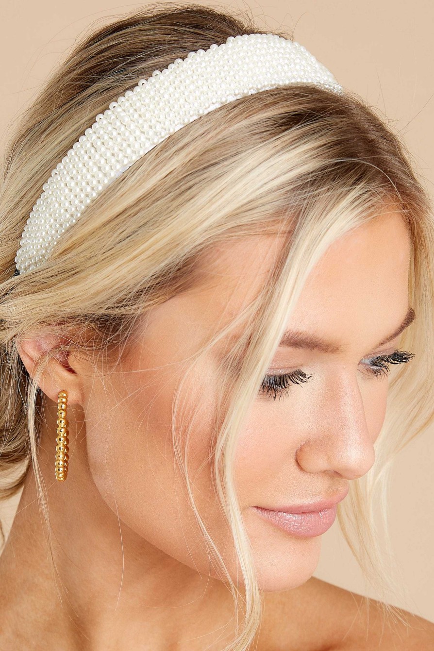 Accessories Red Dress Hair Accessories | Sparkle Of My Eye Headband White