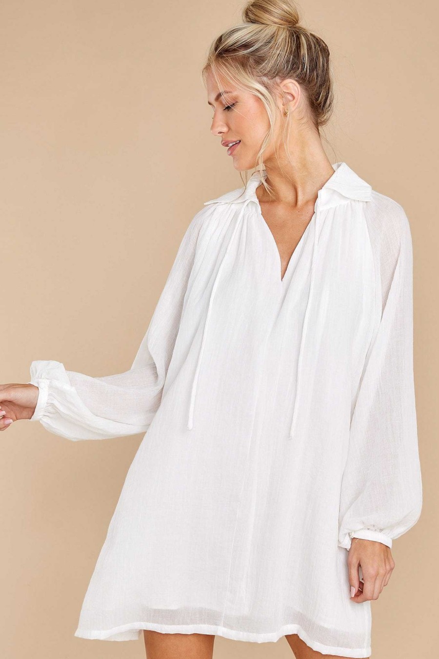 Clothing Red Dress Mini Dresses | Down In Naples Dress White
