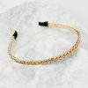 Accessories Red Dress Hair Accessories | Unlocked Memory Gold Headband White