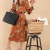 Clothing Red Dress Midi Dresses | Going Wild Toffee Midi Dress Brown