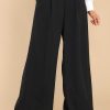 Clothing Red Dress Pants | Office Chic Wide Leg Pants Black