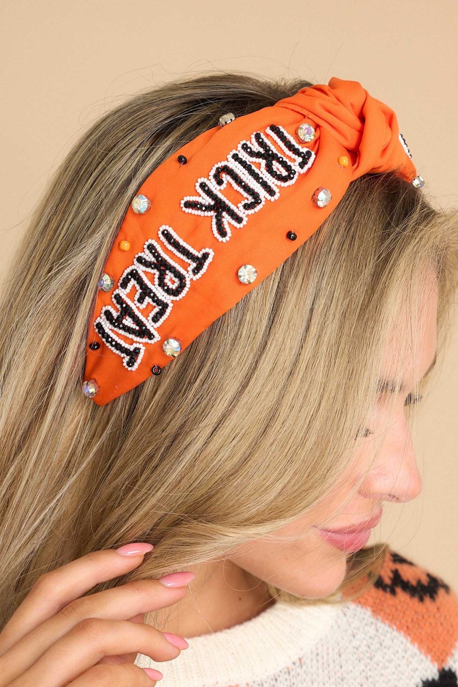 Accessories Red Dress Hair Accessories | Candy Collector Knot Headband Orange