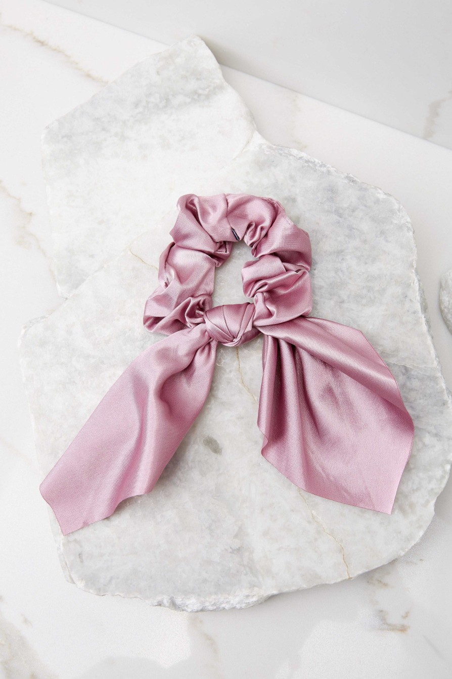 Accessories Red Dress Hair Accessories | Forget Me Knot Scrunchie Purple